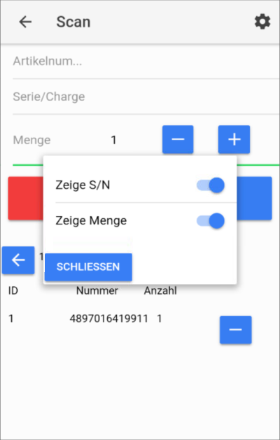 Gadola Lager App für SelectLine Inventur