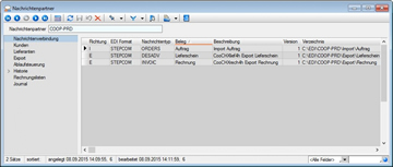 SelectLine EDI Nachrichtenpartner