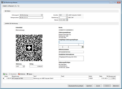 QR-Rechnung im SelectLine einlesen